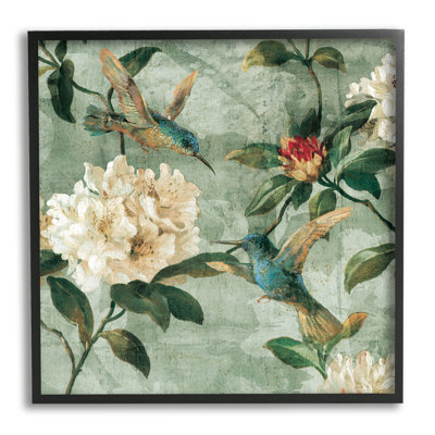 Az-500 - Colibri rétro et fleurs par Reneé Campbell