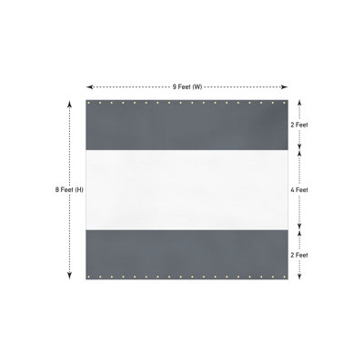 Heavy Duty Outdoor Clear Panel Curtain, All Weather Resistant Tarp Curtain for Pergola Porch Gazebo, Privacy Screen, Blackout Curtains(8 x 9 ft)