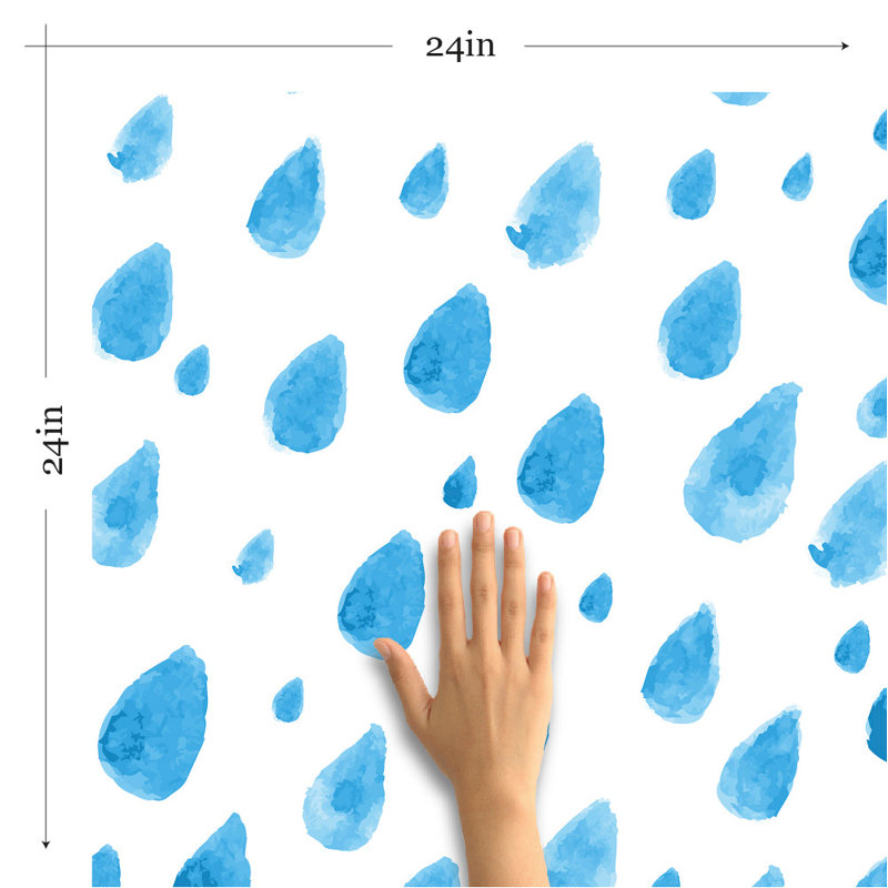 Panneau de papier peint amovible Godmanchester Rain Baby, L 102 po x l 24 po
