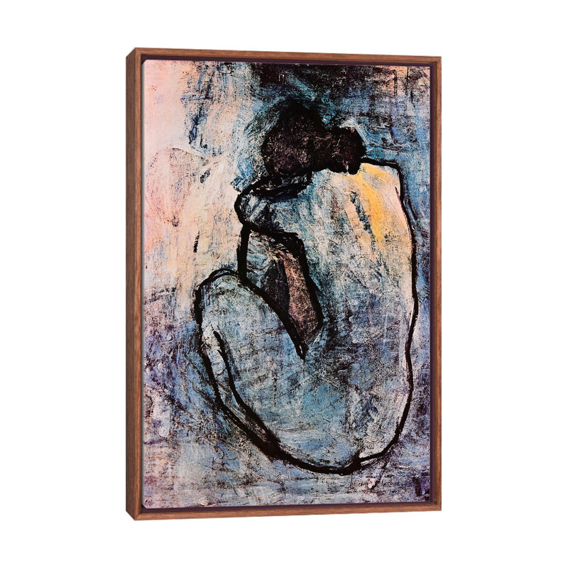 « blue nu » par pablo picasso-impression, H 26 po x l 18 po x 1,5 po, Toile avec cadre en bois classique