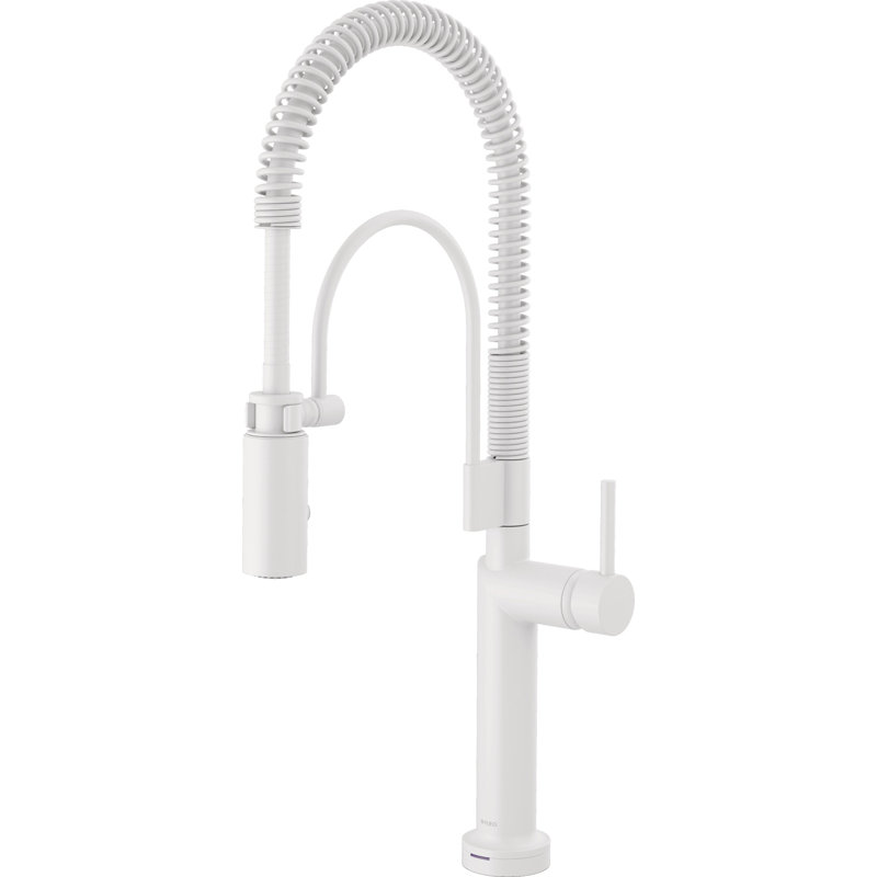 Jason Wu Smarttouch Semi-Professional Kitchen Faucet, Metal Lever Handle, Matte White
