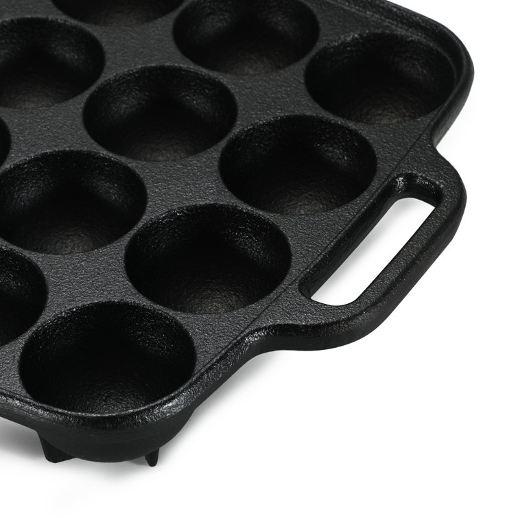 Commercial Chef 16 Cup Cast Iron Muffin Pan with Lid