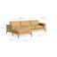 MTO - The New Standard Sofa with Arm Chaise with Black Legs-625704964-625704966