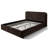 Chloe Upholstered Platform Bed - Brown - Queen Size-865974178-835280978