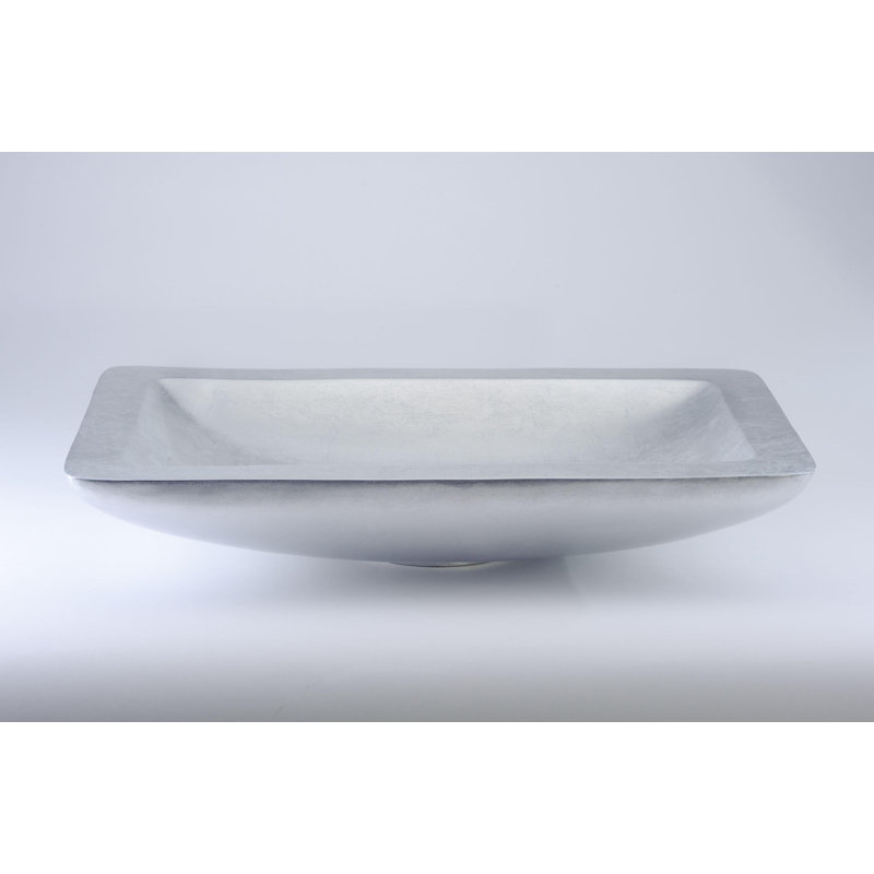Vogue 25.6'' L Bathroom Sink, Silver Leaf