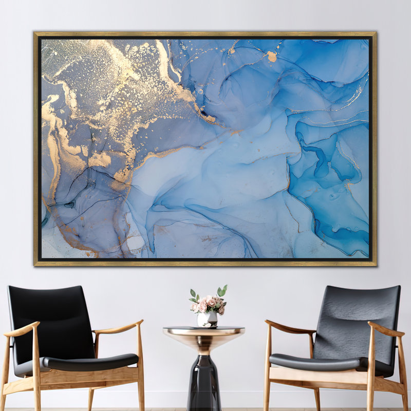 Print on Canvas, 25 cm H x 35 cm W, Gold Floater Framed