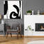 «Black and White Abstract 4» par Anne Tavoletti, art mural en verre acrylique-2031018804