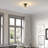 Semi Flush Mount Ceiling Light with Glass Shade-2082343583