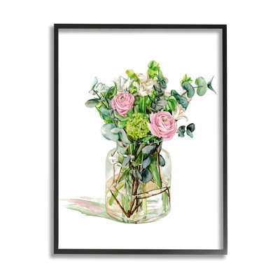 Rosée matinale, bouquet de fleurs de renoncule, feuillage vert