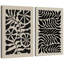 Abstrait botanique noir abstrait floral botanique - ensemble de 2 impressions-92285192-92285196-119460607