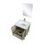 Meuble-lavabo de salle de bain 24 po X P 20 po D, comptoir en quartz, ensemble de robinet en métal Miroir