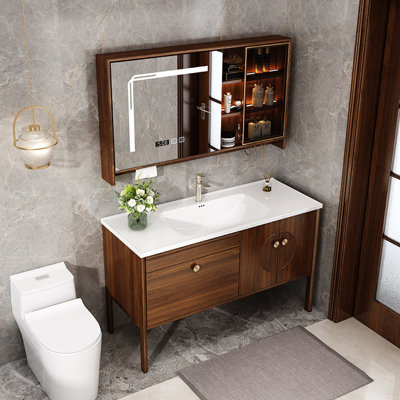 Retro high-end and simple bathroom cabinet