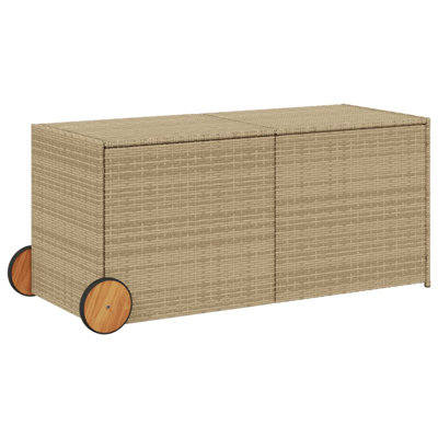17 Stories Nykera 127cm W 74L Deck Box with Wheels