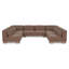 Canapé modulaire en U June foncé brun foncé-132398116-132398117