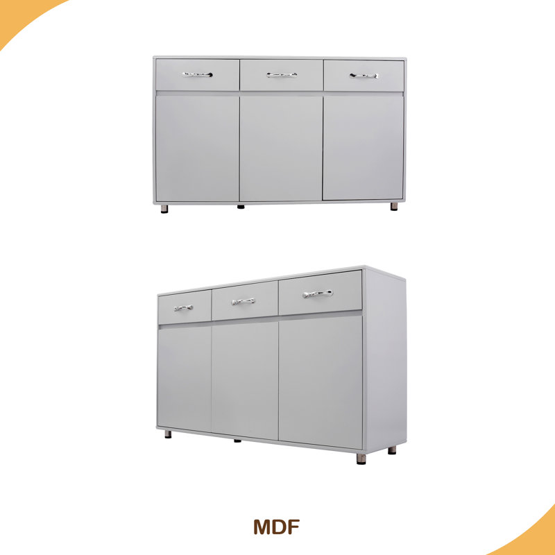 Table d'appoint Three Doors, Gris