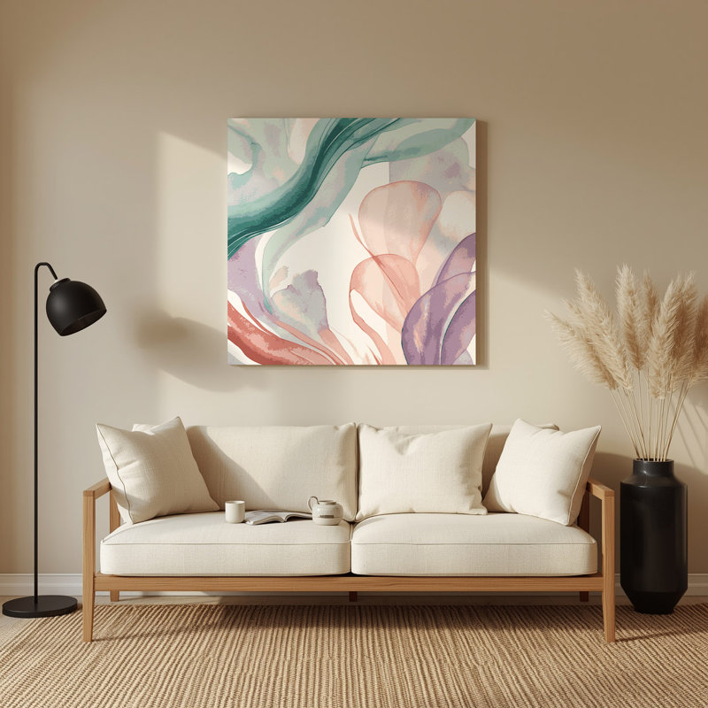 Aquarelle abstraite, art mural gris en métal 70, H 12 po x l 12 po