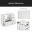 Meuble-lavabo 36 po sans lavabo, meuble-lavabo autoportant en bois massif avec 4 tiroirs de rangement et une tablette, portes à fermeture en douceur-113747733