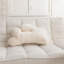 Coussin en forme de lapin blanc en forme de lapin Coussin de taille Repose-lit Coussin de lecture Coussin de dossier de chaise, décoratif pour voiture de bureau de chambre à coucher, 21 po x 16 po