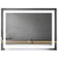 Miroir de salle de bain 32 po x 24 po à DEL avec éclairage à intensité variable, imperméable, horizontalement ou verticalement, argenté