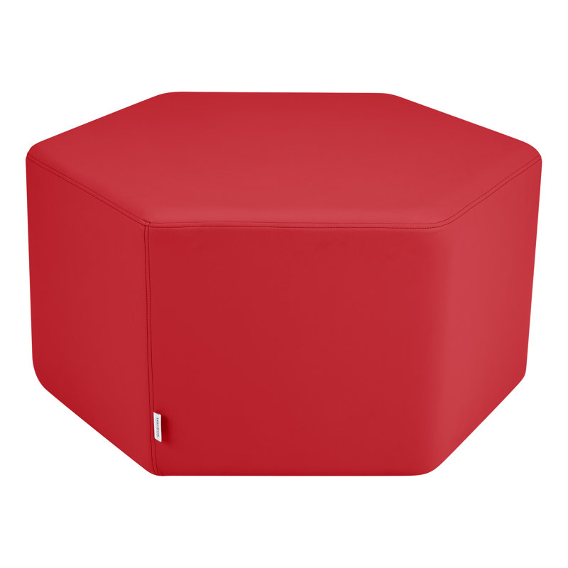 Tabouret hexagonal structuré de Learniture, Rouge