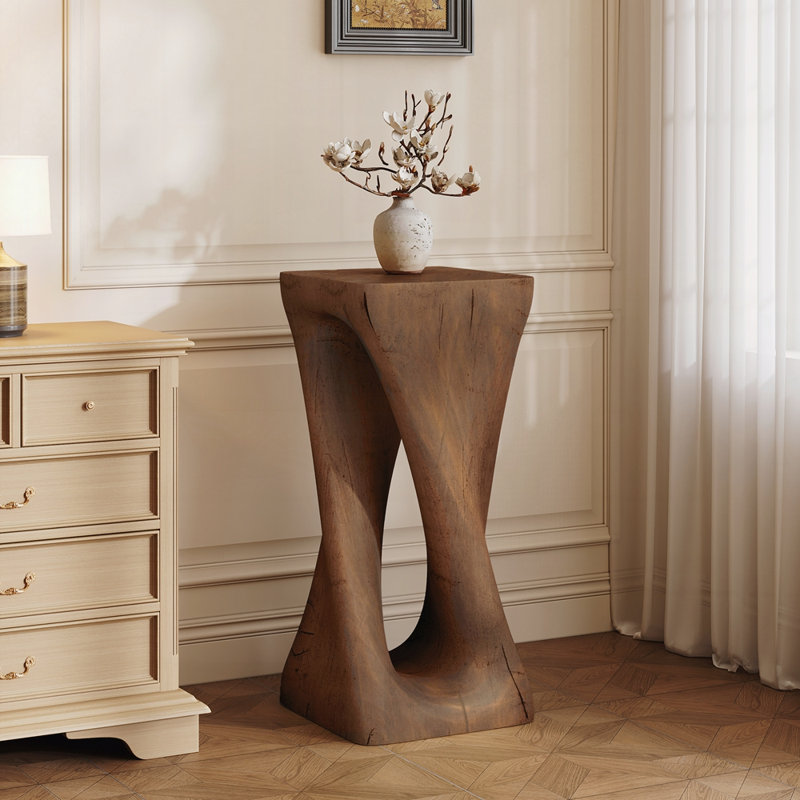 Outdoor Side Table, Antique Brown