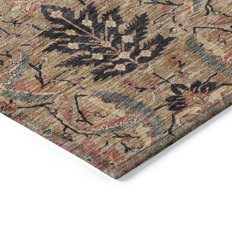 Chayil Machine Washable Indoor/Outdoor Rug, Round 8'
