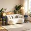 Table d'appoint gain de place avec tiroir et tablette ouverte