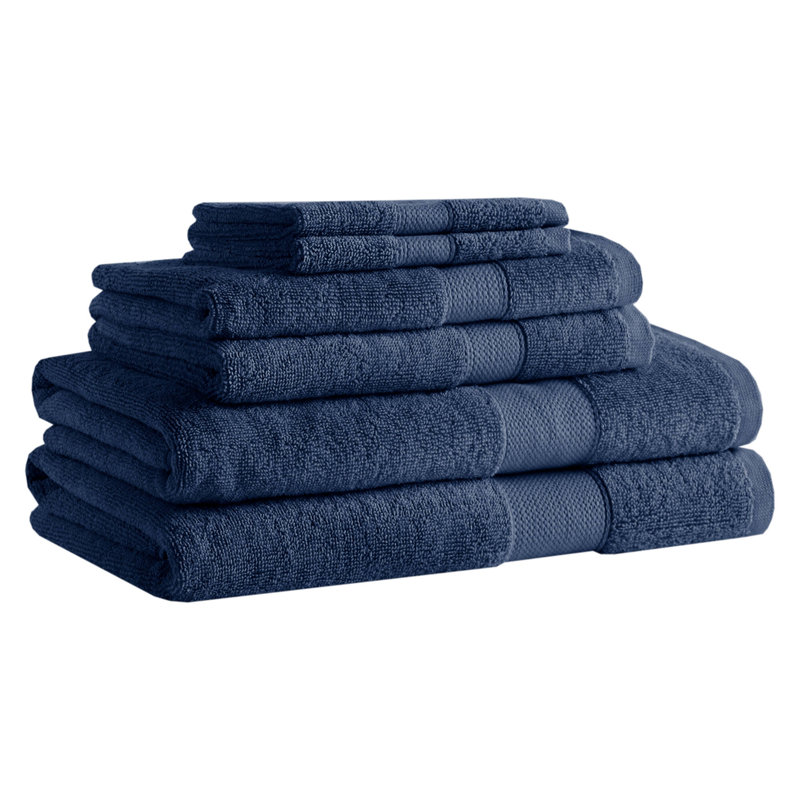 Ensemble de serviettes 6 pièces 500GSM, Marine, Ensemble 6 serviettes de bain