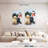 Brampt Lab Puppies With Snowman