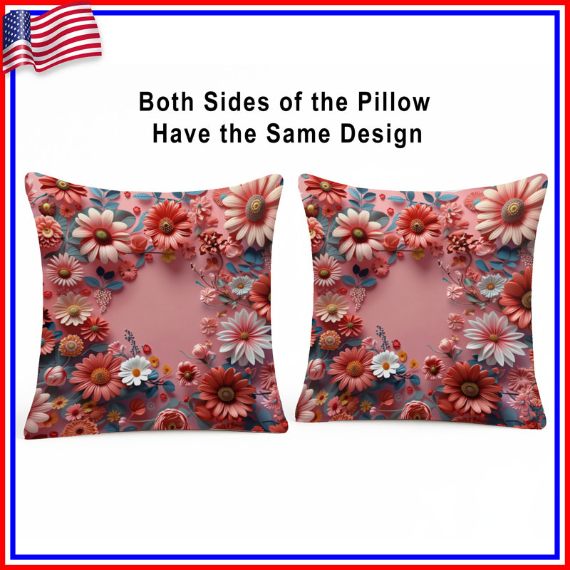 Coussin Floral Arrangement, 14 X 14 pouces