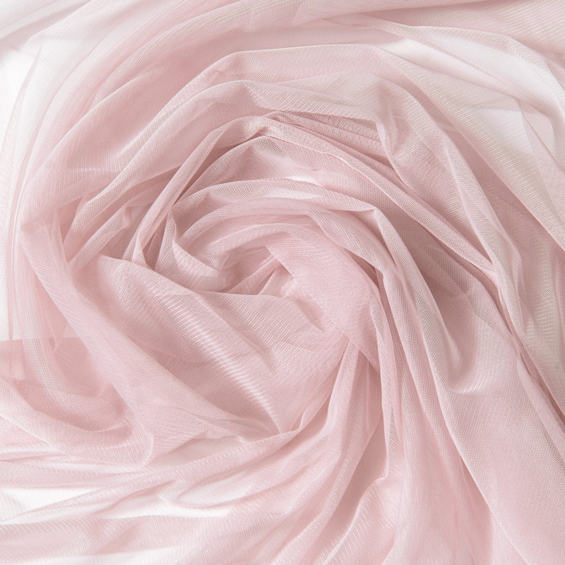 Paire de rideaux semi-transparents avec œillets Attell, L 52 po x L 84 po, Rose poudreux