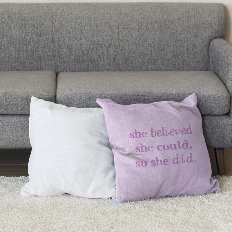 Coussin de sol pour femmes, H 36 po x l 36 po, Violet