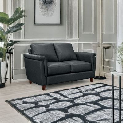Causeuse en cuir véritable 57 po Rambrij