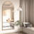 Taziyah Arch Solid Wood Floor Mirror with Stands-940486724-946217518
