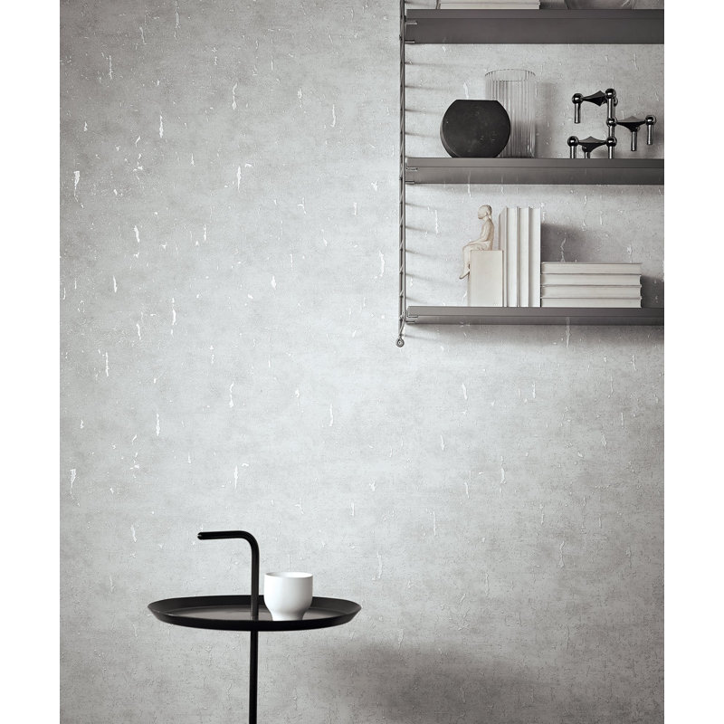 Air Collection Cork Effect Textured Wallpaper Roll, Gray