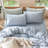 MooMee Pillowcases Envelope Closure 100% Washed Cotton Linen Like Textured Breathable Soft-108202822-108202832