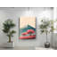 Mont Fuji, impression de fleur de cerisier sur toile - peinture japonaise, paysage de Sakura rose, décor minimaliste pour le salon-1130186468