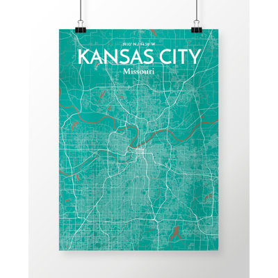 Kansas City Map - Unframed Graphic Art