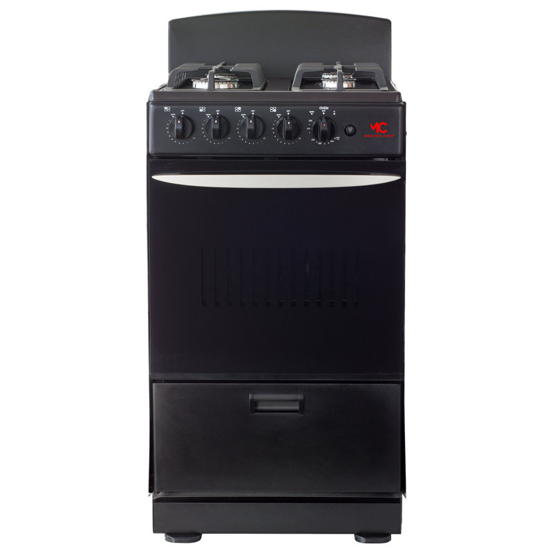 20" Freestanding Range With 2,4 Cft Oven Capacity - 4 Italian Sabaf Sealed Burners – R, Black