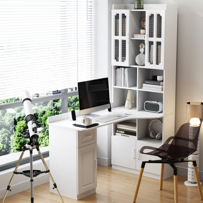L Shaped Desk With Bookcase