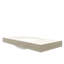 Comptoir en pierre frittée de 48 po à motif avec cuve en céramique encastrée et trois trous de robinet pré-percés standard, beige, profondeur 47,39 po, largeur 18,4 po, hauteur 8,47 lb, résistance tenace à