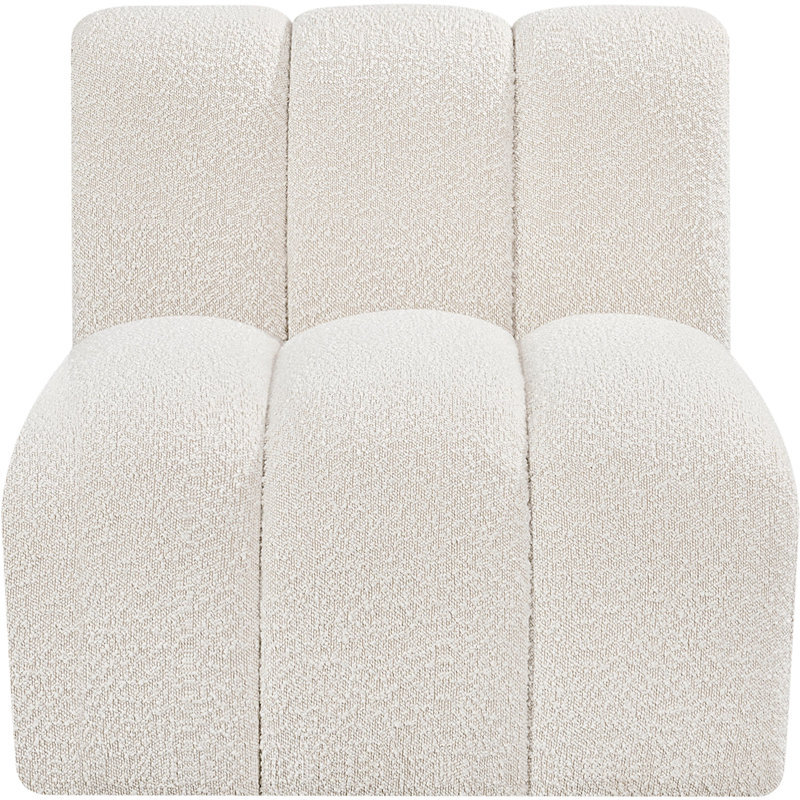 Chaise d'appoint rembourrée Issei, Crème