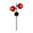 Stylish Wall Lamp, Metal Body with Glass Cap, 13.8 x 8.3 x 28.3 inches | Cap Diameter: 5.9 inches, Base Plate Ø4 x 0.8 inches | Dual E27 Socket (Max 40W) | Red & Black Design, Modern Lighting for Home & Office-116324674