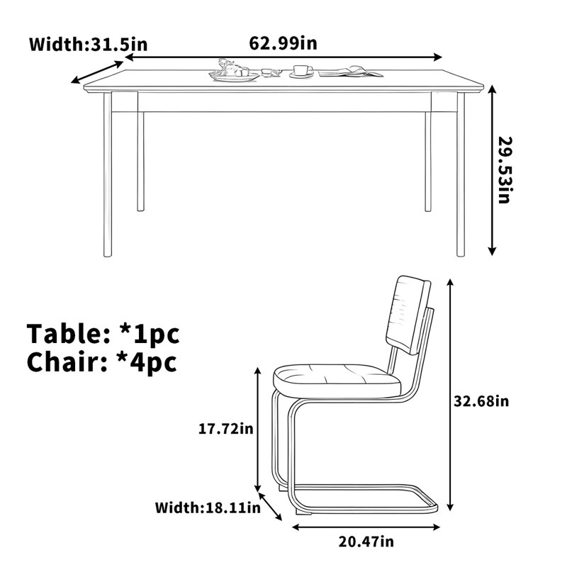 Rock plate dining table with stainless steel feet, 29.53"H x 62.99"L x 31.5"W