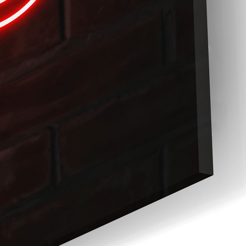 «Cancled In Neon Red» par Epic Portfolio, art mural en verre acrylique, H 12 po x l 24 po x P 0,2 po