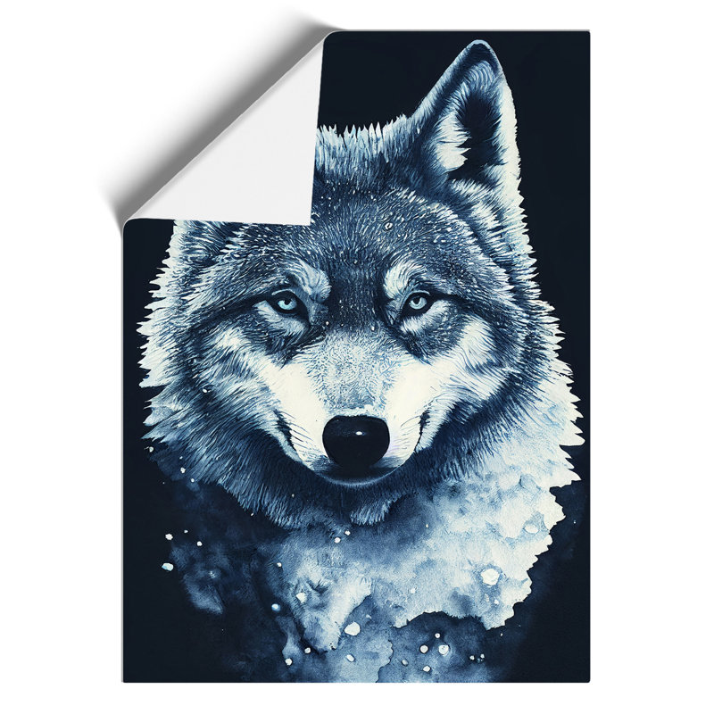 Winter Wolf Art No.1 - Wall Art, 29.7cm H x 21cm W, Paper, No Matte