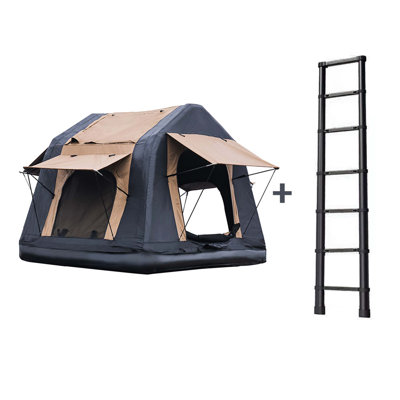 Tente gonflable pour tout-terrain 4x4 avec échelle pour le camping (avec échelle, style deux tons)