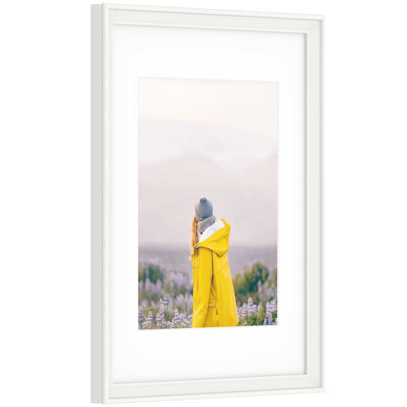 Cadre photo avec passe-partout Windsor, Blanc, 8 po x 10 po