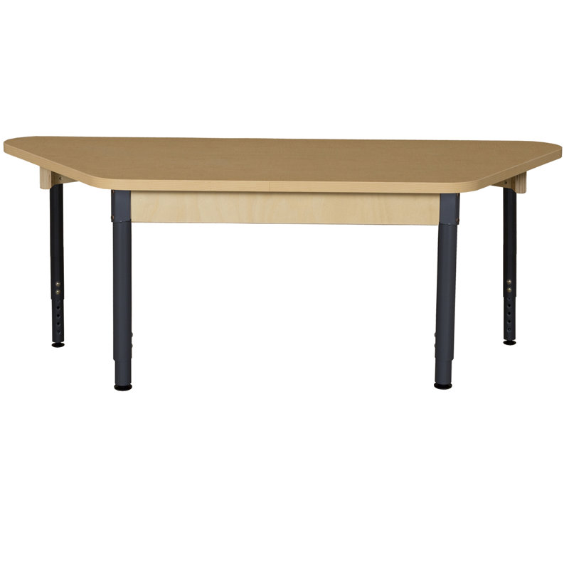 Adjustable Trapezoid 3 Students Activity Table, 20" - 31", No
