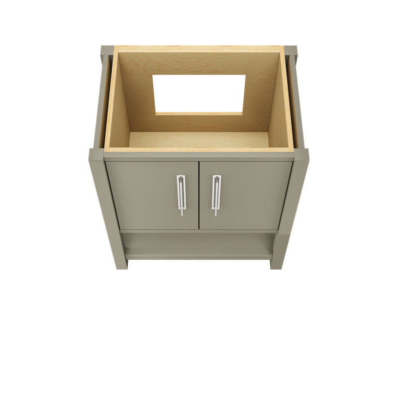 Kiawah Single Bath Vanity 30", 30", French Olive, Polished Chrome